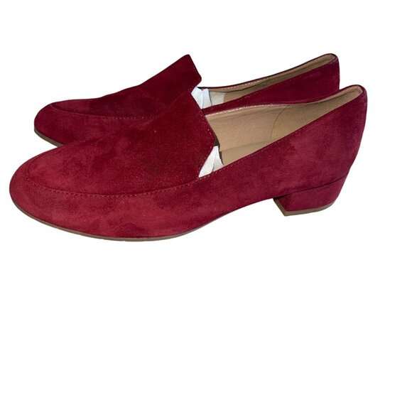 Eileen Fisher Elan Womens Loafer Size 8 Burgundy Block Padded Almond Toe Suede - Picture 12 of 14